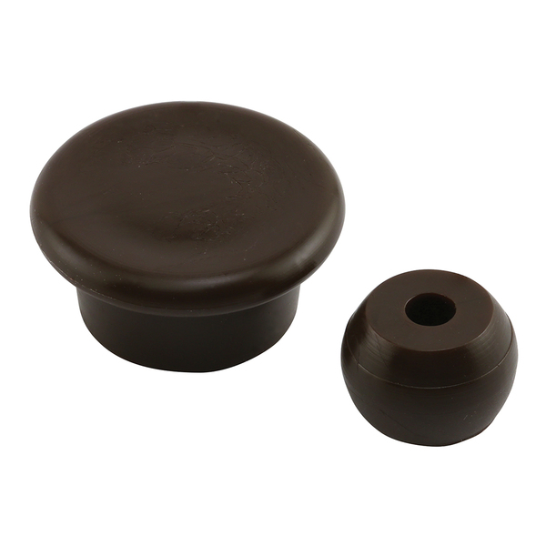 Prime-Line 7/8 in. Chocolate Brown Plastic Swivel Floor Protector Sliders 8 Pack MP75757